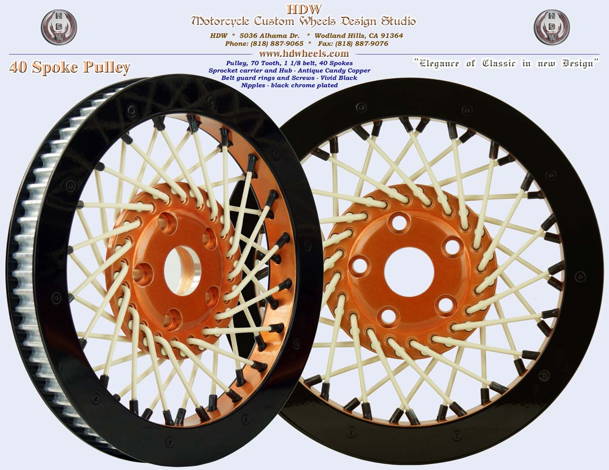 Spoked pulley clearance wheels